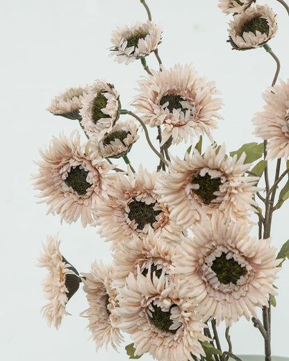 6Pcs Artificial Gerbera Daisies Flowers Fake Daisy Faux Flowers Bouquet Fake Daisy for Home Kitchen Living Room Bathroom Decor（Light Orange）