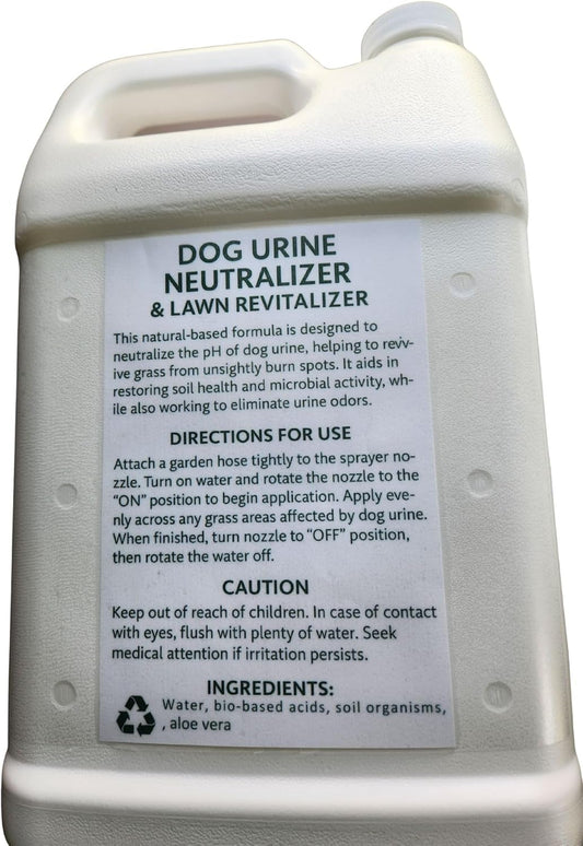 Dog Urine Neutralizer for Lawns, 32 oz – Dog Pee Grass Repair Spray for Yellow Spots, Brown Spots & Outdoor Odor – Bundle with 1 Gallon for 49.99 – Covers Up to 5,000 Sq Ft