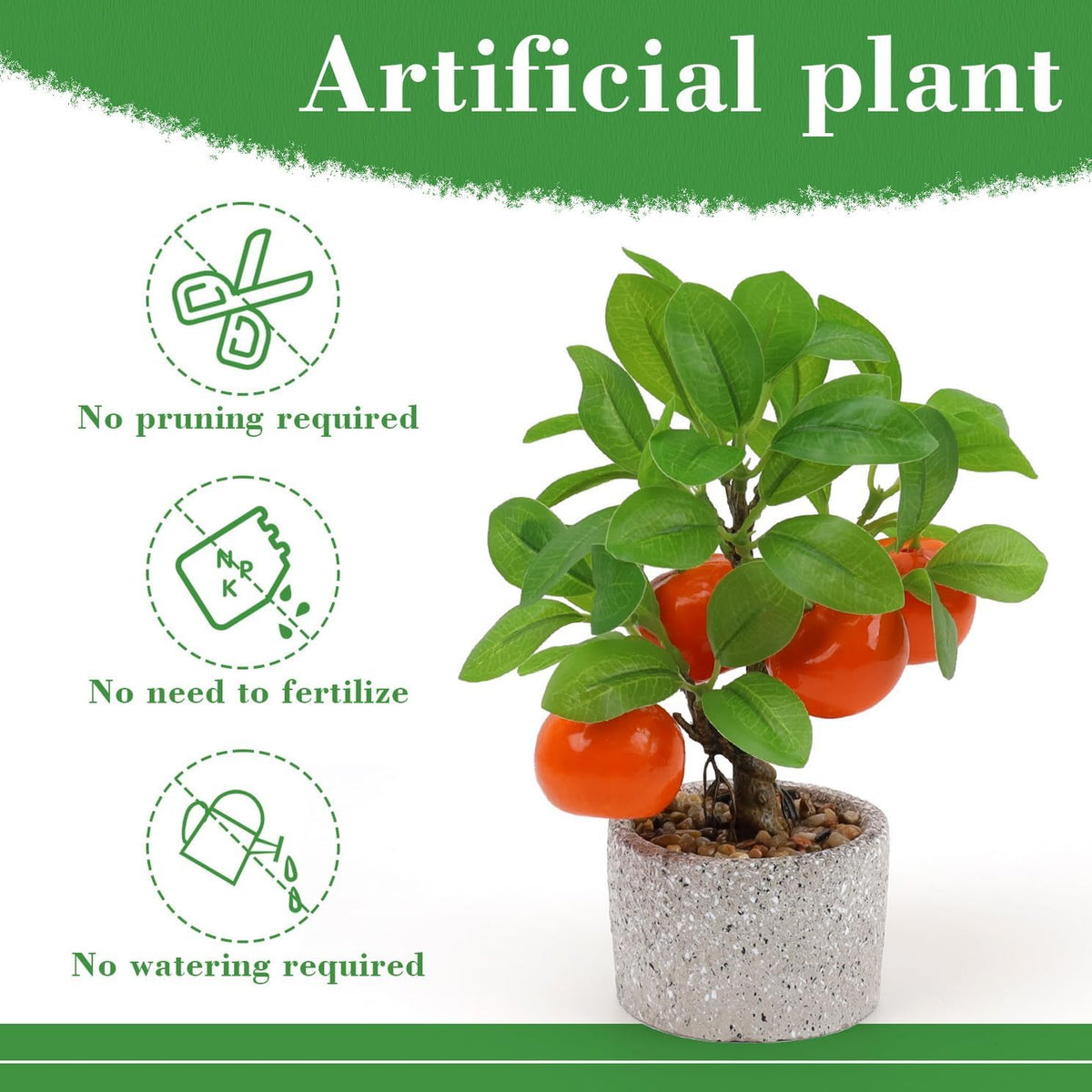 Faux Potted Plants Fake Yellow Lemon Tree Bonsai Table Decoration