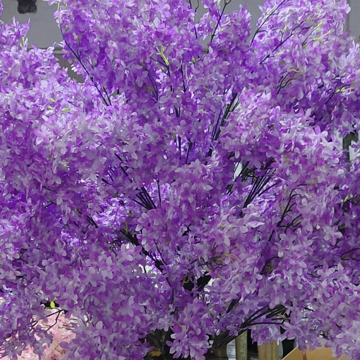 Artificial Cherry BlossomTrees Artificial Lilac Handmade Dark Purple Tree Indoor Outdoor Home Office Party Wedding (5.2FT Tall/1.6M)