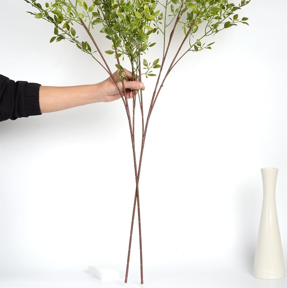 Stems Faux Branches for Vase 2PCS 43.3 inch Nandina Greenery Artificial Stems for Vase Leaf for Home Shop Garden Décor (2)