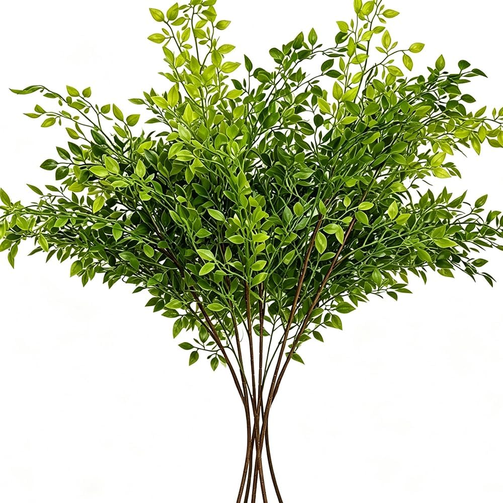 Stems Faux Branches for Vase 2PCS 43.3 inch Nandina Greenery Artificial Stems for Vase Leaf for Home Shop Garden Décor (2)