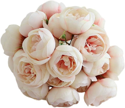 18Pcs Ranunculus Artificial Flower 11.8" Faux Silk Ranunculu Flowers,Purple