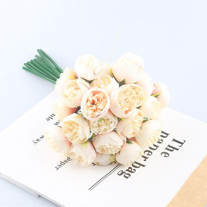 18Pcs Ranunculus Artificial Flower 11.8" Faux Silk Ranunculu Flowers,Purple