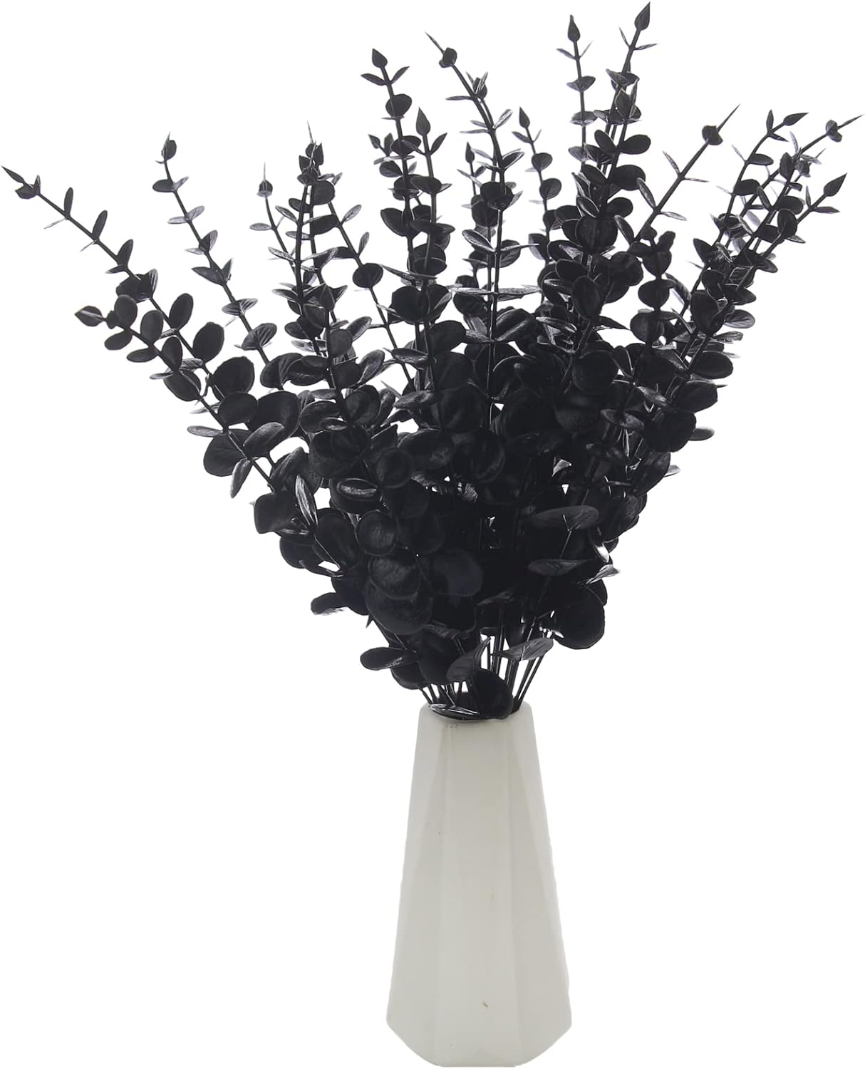 5 Pcs Real Touch Leaf Artificial Eucalyptus Stem Faux Eucalyptuses Wedding Bouquet Centerpiece Home Decor (Green)
