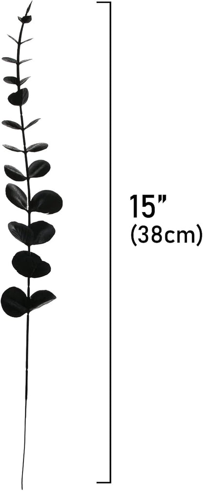 5 Pcs Real Touch Leaf Artificial Eucalyptus Stem Faux Eucalyptuses Wedding Bouquet Centerpiece Home Decor (Green)