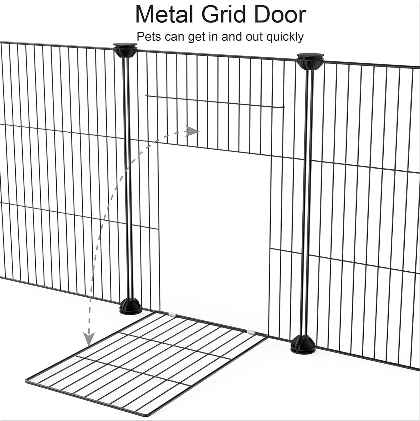 HOMIDEC Pet Playpen,Small Animals Cage DIY Wire Portable Yard Fence with Door for Indoor/Outdoor Use,Puppies,Kitties,Bunny,Turtle 48" x 24" x 16"