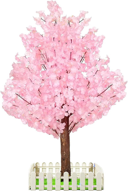 Artificial Cherry Blossom Tree - Handmade Pink Fake Cherry Blossom Tree Centerpieces for Wedding Party Christmas Garden Indoor & Outdoor