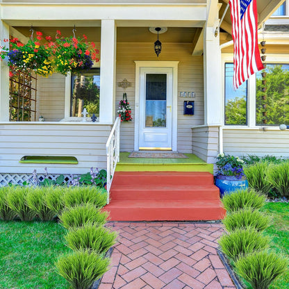 40 Bundles Artificial Plants Onion Grass Outdoor Fake Grass Wheat UV Resistant Artificial Greenery Stems Plastic Faux Less Fade Plant Shrubs for Patio Garden Porch Window Home Decor