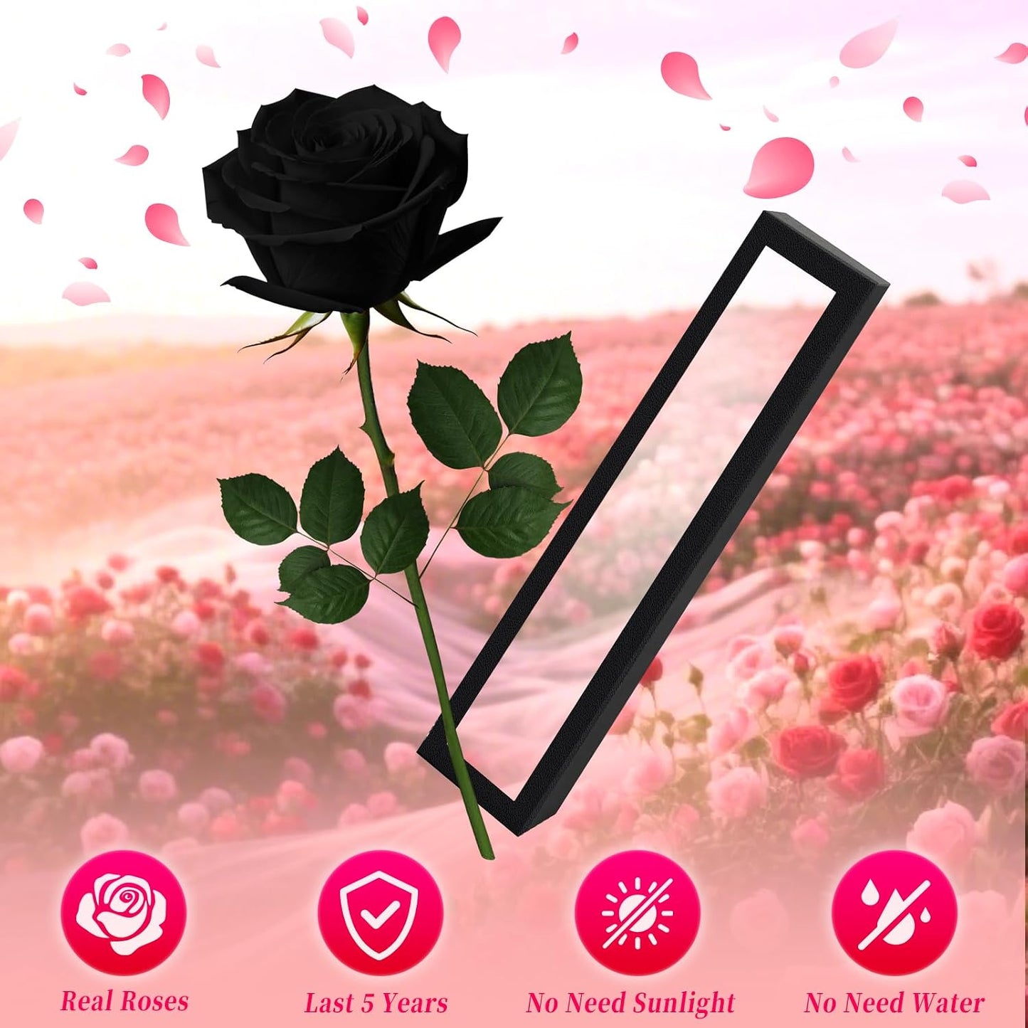 Single Forever Roses Luxury Gift for Women/Men, Birthday Gifts for Women,Flowers Gifts for Girlfriend,Wife,Mom,Anniversary,Valentine's Day,Wedding,Graduation,Presents for Her,Red