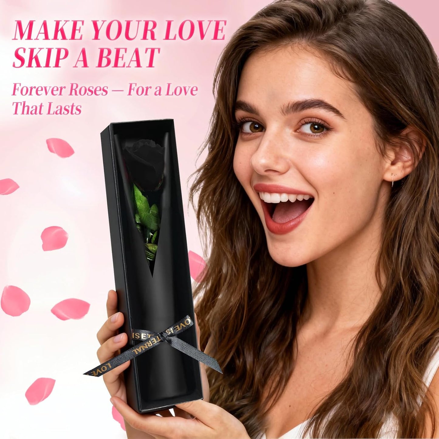 Single Forever Roses Luxury Gift for Women/Men, Birthday Gifts for Women,Flowers Gifts for Girlfriend,Wife,Mom,Anniversary,Valentine's Day,Wedding,Graduation,Presents for Her,Red