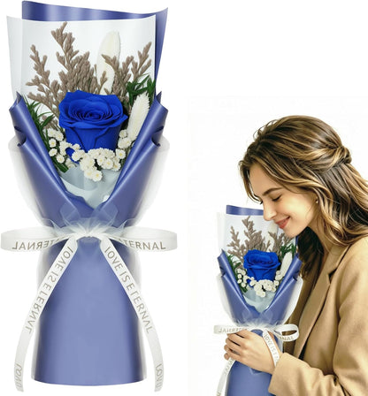 Single Forever Roses Luxury Gift for Women/Men, Birthday Gifts for Women,Flowers Gifts for Girlfriend,Wife,Mom,Anniversary,Valentine's Day,Wedding,Graduation,Presents for Her,Red