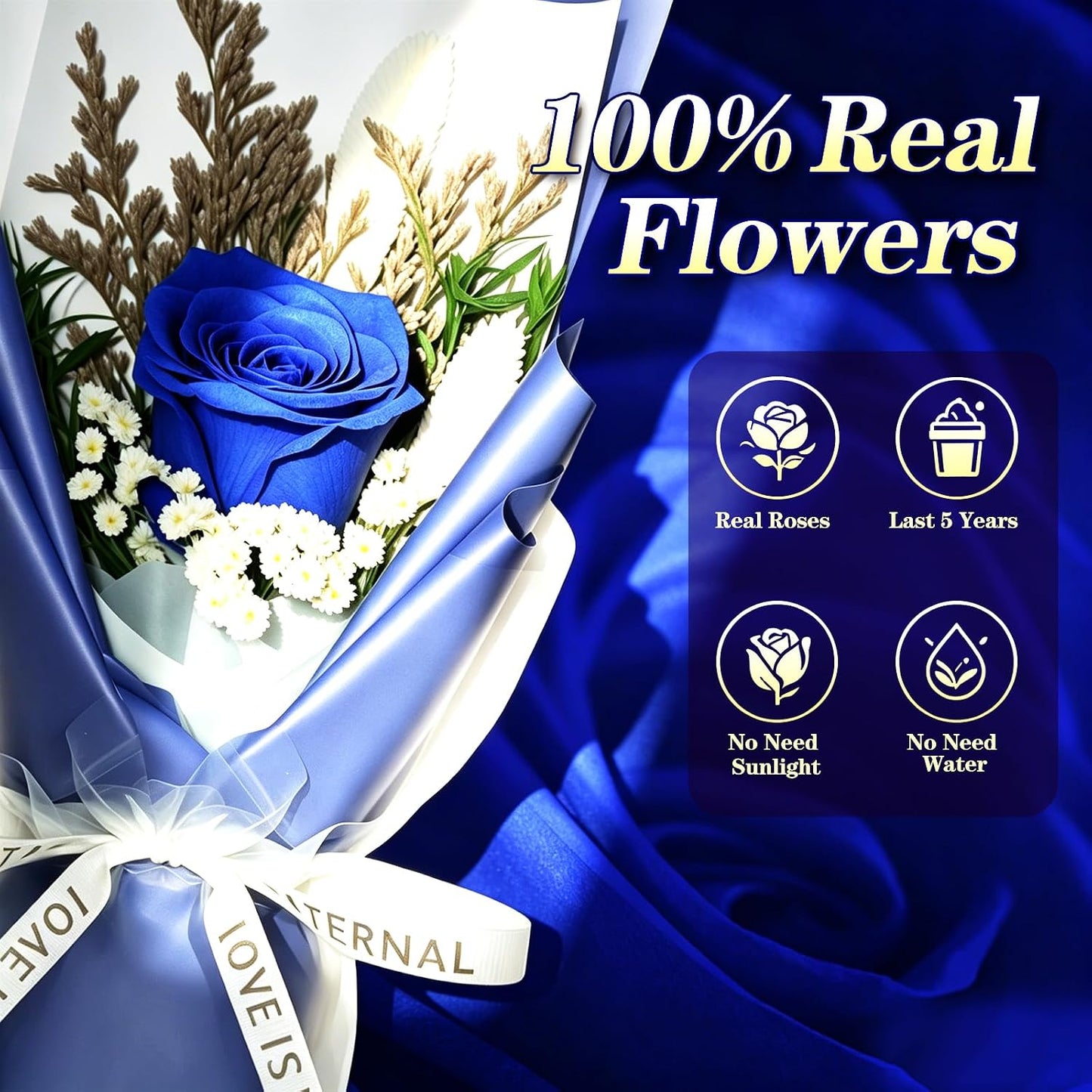 Single Forever Roses Luxury Gift for Women/Men, Birthday Gifts for Women,Flowers Gifts for Girlfriend,Wife,Mom,Anniversary,Valentine's Day,Wedding,Graduation,Presents for Her,Red