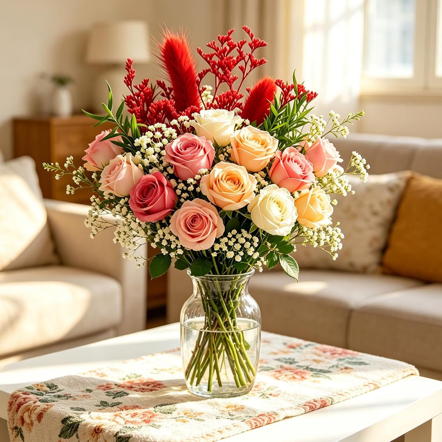 Single Forever Roses Luxury Gift for Women/Men, Birthday Gifts for Women,Flowers Gifts for Girlfriend,Wife,Mom,Anniversary,Valentine's Day,Wedding,Graduation,Presents for Her,Red