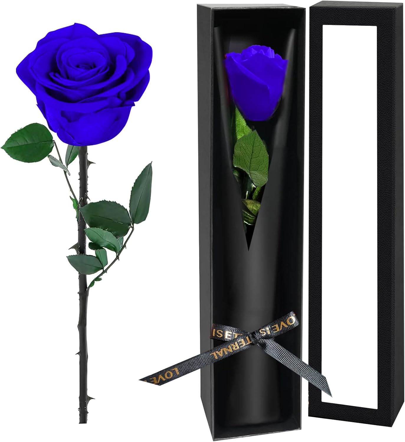 Single Forever Roses Luxury Gift for Women/Men, Birthday Gifts for Women,Flowers Gifts for Girlfriend,Wife,Mom,Anniversary,Valentine's Day,Wedding,Graduation,Presents for Her,Red