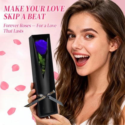 Single Forever Roses Luxury Gift for Women/Men, Birthday Gifts for Women,Flowers Gifts for Girlfriend,Wife,Mom,Anniversary,Valentine's Day,Wedding,Graduation,Presents for Her,Red
