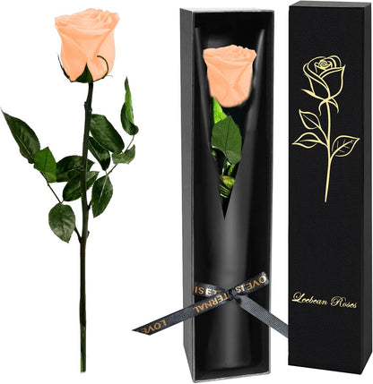 Single Forever Roses Luxury Gift for Women/Men, Birthday Gifts for Women,Flowers Gifts for Girlfriend,Wife,Mom,Anniversary,Valentine's Day,Wedding,Graduation,Presents for Her,Red