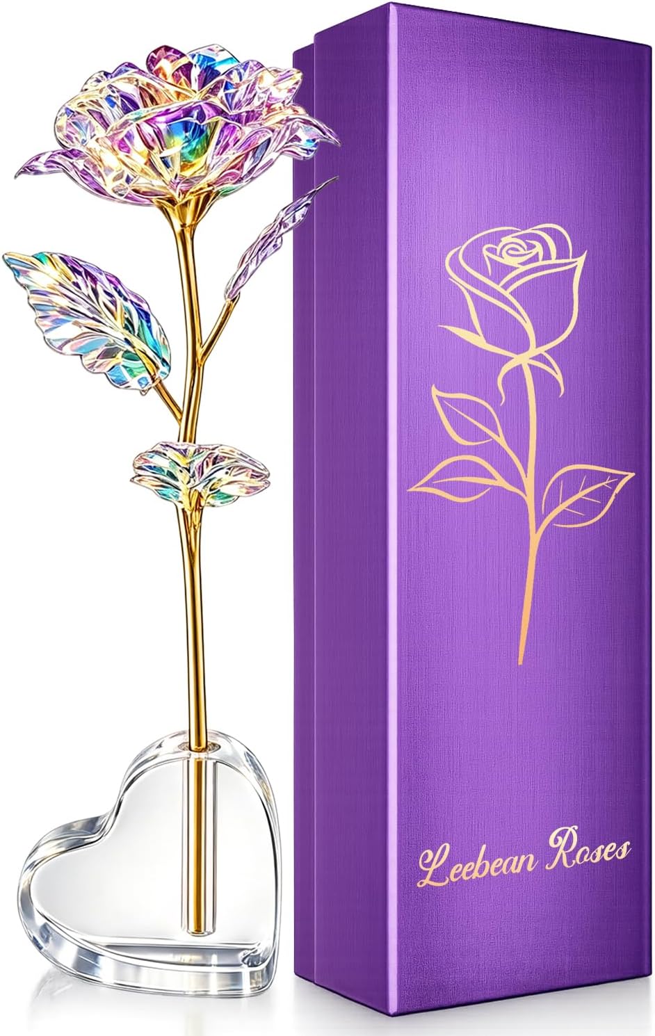 Single Forever Roses Luxury Gift for Women/Men, Birthday Gifts for Women,Flowers Gifts for Girlfriend,Wife,Mom,Anniversary,Valentine's Day,Wedding,Graduation,Presents for Her,Red