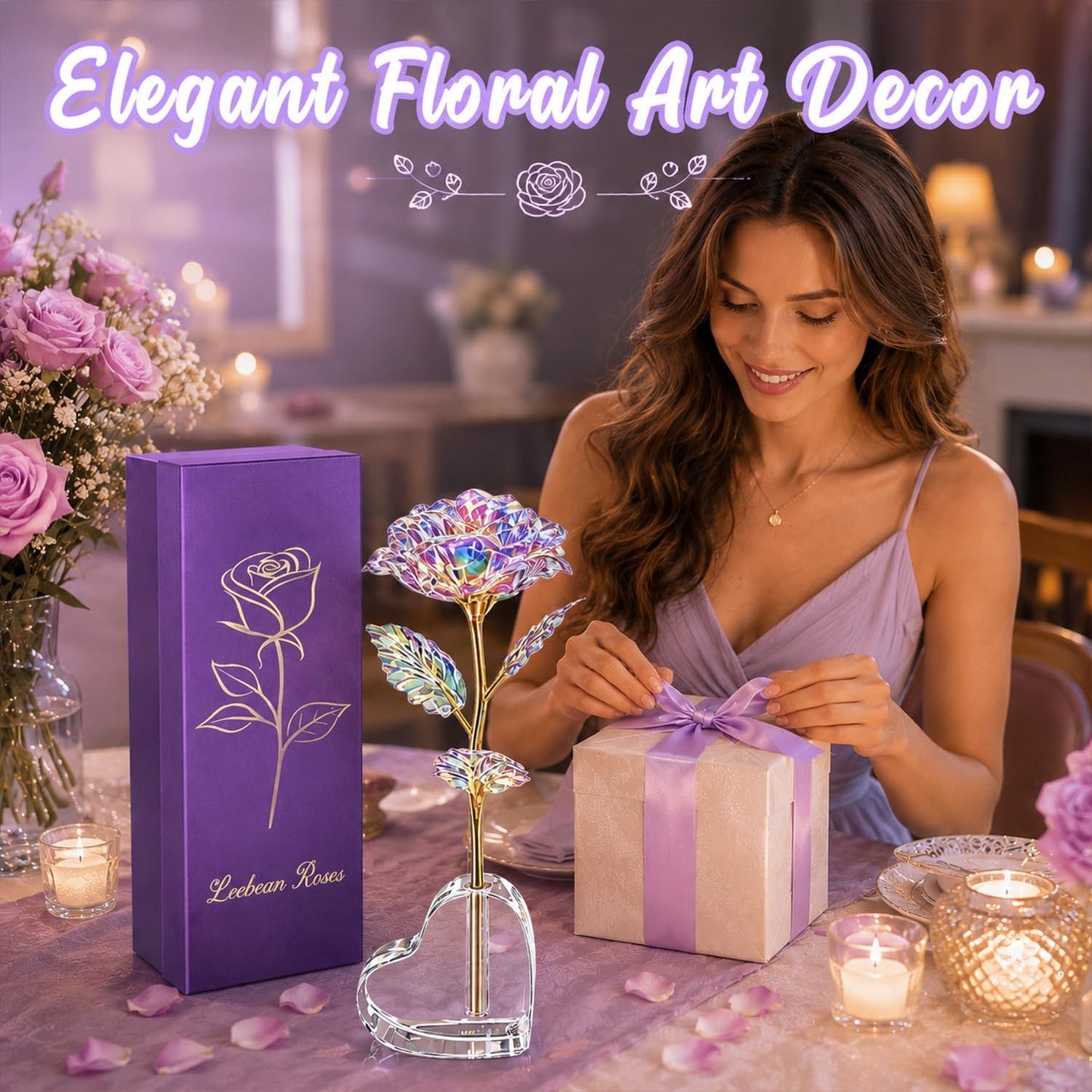 Single Forever Roses Luxury Gift for Women/Men, Birthday Gifts for Women,Flowers Gifts for Girlfriend,Wife,Mom,Anniversary,Valentine's Day,Wedding,Graduation,Presents for Her,Red