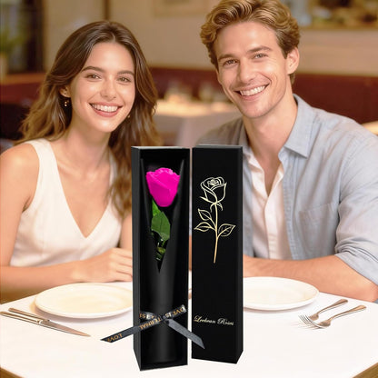Single Forever Roses Luxury Gift for Women/Men, Birthday Gifts for Women,Flowers Gifts for Girlfriend,Wife,Mom,Anniversary,Valentine's Day,Wedding,Graduation,Presents for Her,Red