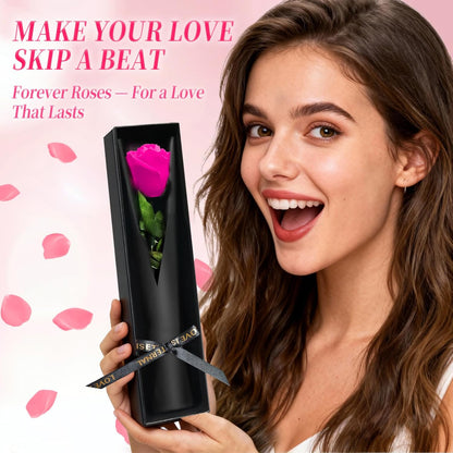 Single Forever Roses Luxury Gift for Women/Men, Birthday Gifts for Women,Flowers Gifts for Girlfriend,Wife,Mom,Anniversary,Valentine's Day,Wedding,Graduation,Presents for Her,Red