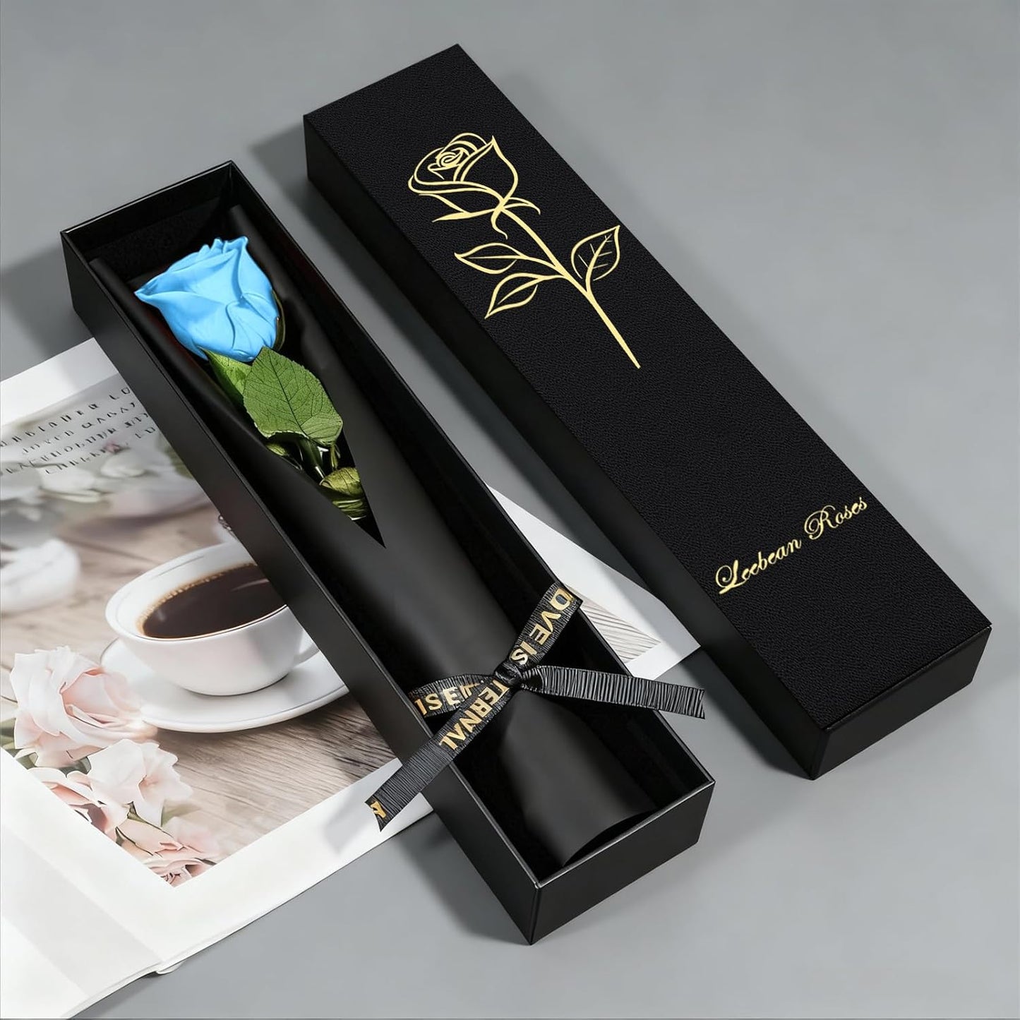 Single Forever Roses Luxury Gift for Women/Men, Birthday Gifts for Women,Flowers Gifts for Girlfriend,Wife,Mom,Anniversary,Valentine's Day,Wedding,Graduation,Presents for Her,Red