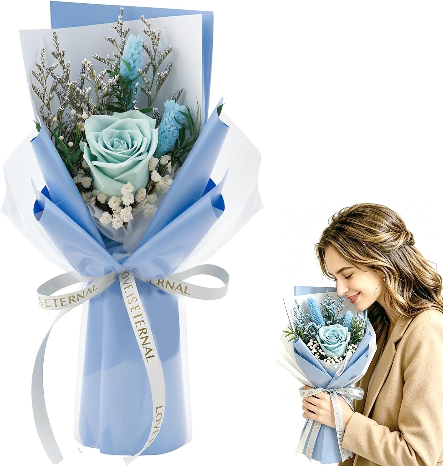 Single Forever Roses Luxury Gift for Women/Men, Birthday Gifts for Women,Flowers Gifts for Girlfriend,Wife,Mom,Anniversary,Valentine's Day,Wedding,Graduation,Presents for Her,Red