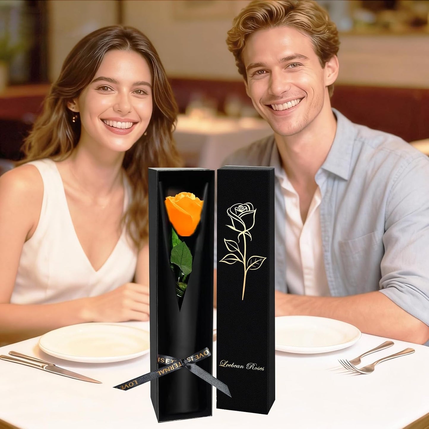 Single Forever Roses Luxury Gift for Women/Men, Birthday Gifts for Women,Flowers Gifts for Girlfriend,Wife,Mom,Anniversary,Valentine's Day,Wedding,Graduation,Presents for Her,Red