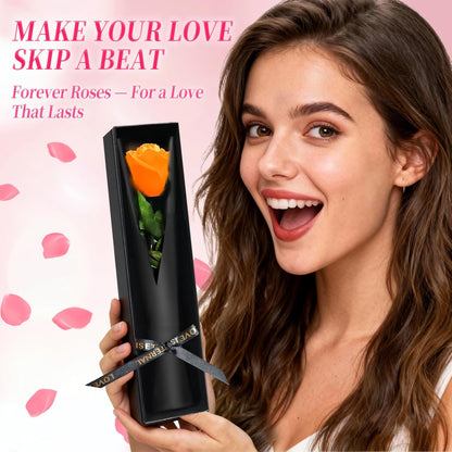 Single Forever Roses Luxury Gift for Women/Men, Birthday Gifts for Women,Flowers Gifts for Girlfriend,Wife,Mom,Anniversary,Valentine's Day,Wedding,Graduation,Presents for Her,Red