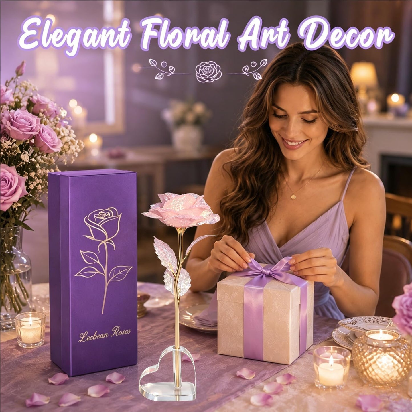 Single Forever Roses Luxury Gift for Women/Men, Birthday Gifts for Women,Flowers Gifts for Girlfriend,Wife,Mom,Anniversary,Valentine's Day,Wedding,Graduation,Presents for Her,Red