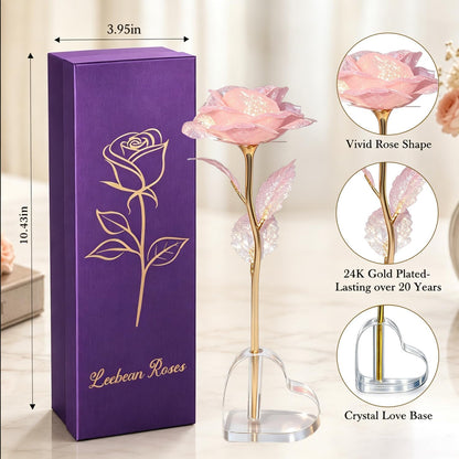 Single Forever Roses Luxury Gift for Women/Men, Birthday Gifts for Women,Flowers Gifts for Girlfriend,Wife,Mom,Anniversary,Valentine's Day,Wedding,Graduation,Presents for Her,Red