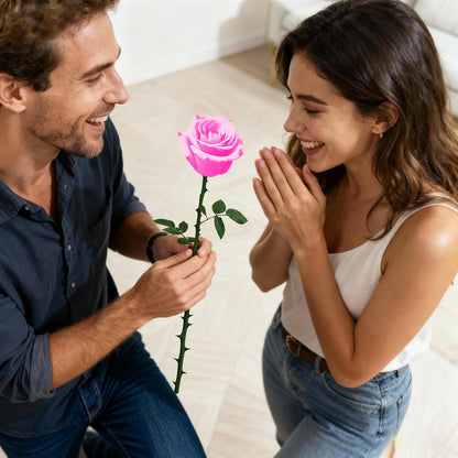 Single Forever Roses Luxury Gift for Women/Men, Birthday Gifts for Women,Flowers Gifts for Girlfriend,Wife,Mom,Anniversary,Valentine's Day,Wedding,Graduation,Presents for Her,Red
