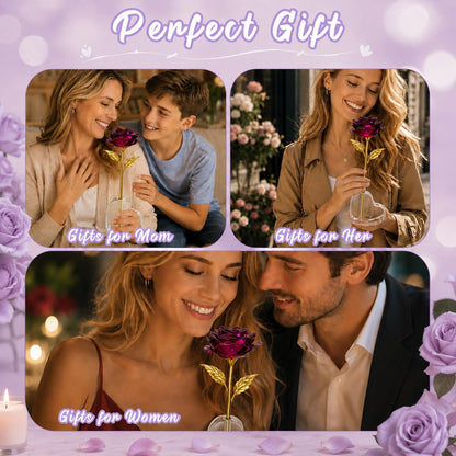 Single Forever Roses Luxury Gift for Women/Men, Birthday Gifts for Women,Flowers Gifts for Girlfriend,Wife,Mom,Anniversary,Valentine's Day,Wedding,Graduation,Presents for Her,Red