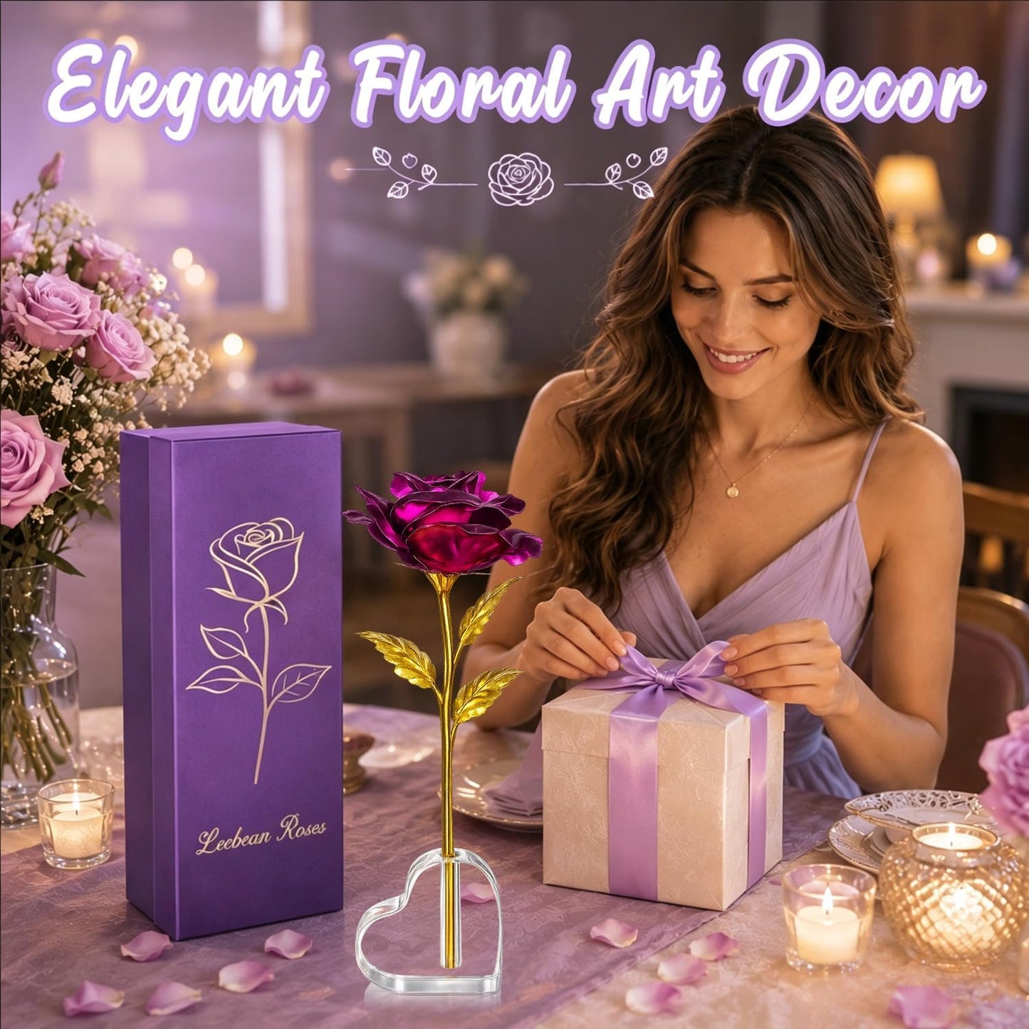 Single Forever Roses Luxury Gift for Women/Men, Birthday Gifts for Women,Flowers Gifts for Girlfriend,Wife,Mom,Anniversary,Valentine's Day,Wedding,Graduation,Presents for Her,Red