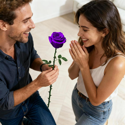 Single Forever Roses Luxury Gift for Women/Men, Birthday Gifts for Women,Flowers Gifts for Girlfriend,Wife,Mom,Anniversary,Valentine's Day,Wedding,Graduation,Presents for Her,Red