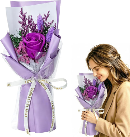Single Forever Roses Luxury Gift for Women/Men, Birthday Gifts for Women,Flowers Gifts for Girlfriend,Wife,Mom,Anniversary,Valentine's Day,Wedding,Graduation,Presents for Her,Red