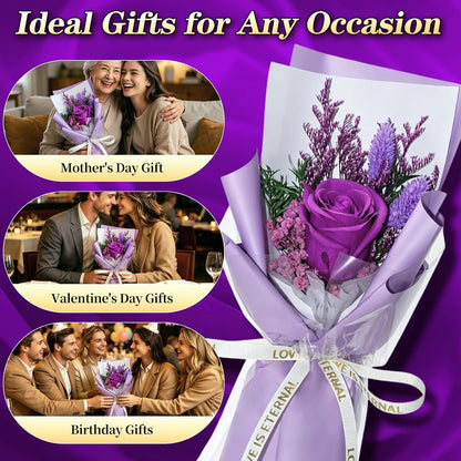 Single Forever Roses Luxury Gift for Women/Men, Birthday Gifts for Women,Flowers Gifts for Girlfriend,Wife,Mom,Anniversary,Valentine's Day,Wedding,Graduation,Presents for Her,Red