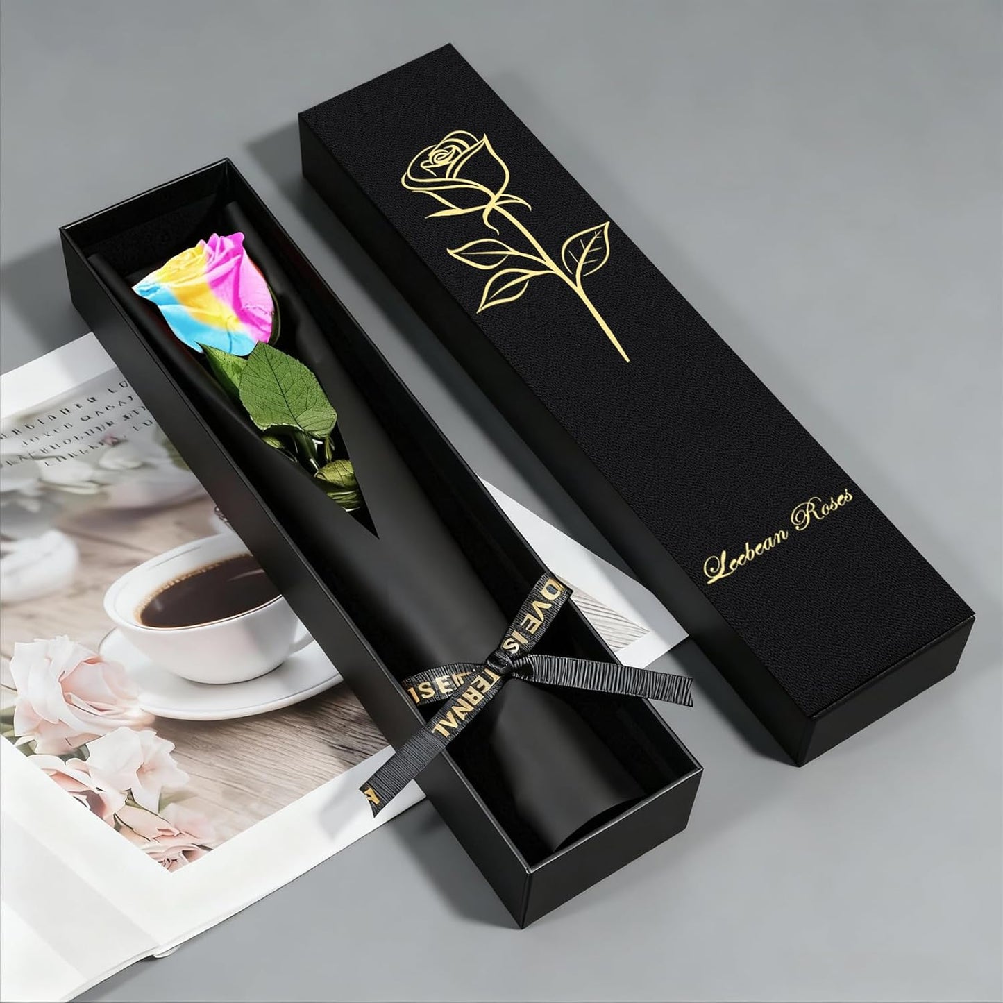 Single Forever Roses Luxury Gift for Women/Men, Birthday Gifts for Women,Flowers Gifts for Girlfriend,Wife,Mom,Anniversary,Valentine's Day,Wedding,Graduation,Presents for Her,Red