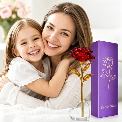 Single Forever Roses Luxury Gift for Women/Men, Birthday Gifts for Women,Flowers Gifts for Girlfriend,Wife,Mom,Anniversary,Valentine's Day,Wedding,Graduation,Presents for Her,Red