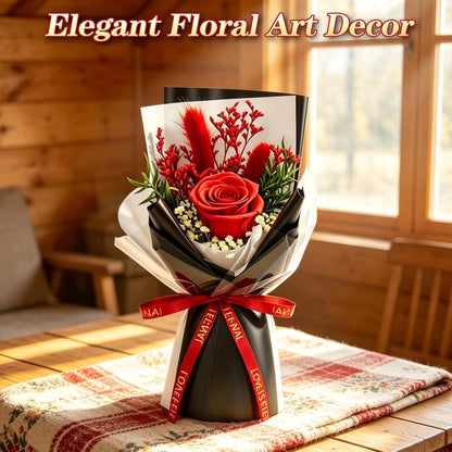 Single Forever Roses Luxury Gift for Women/Men, Birthday Gifts for Women,Flowers Gifts for Girlfriend,Wife,Mom,Anniversary,Valentine's Day,Wedding,Graduation,Presents for Her,Red