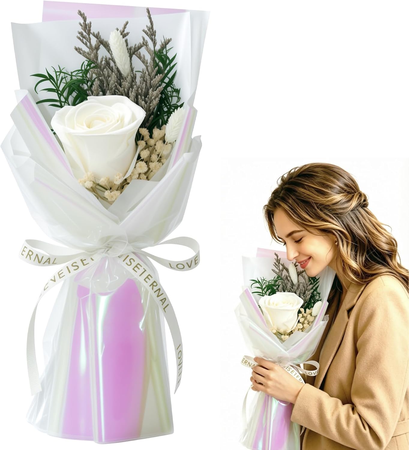Single Forever Roses Luxury Gift for Women/Men, Birthday Gifts for Women,Flowers Gifts for Girlfriend,Wife,Mom,Anniversary,Valentine's Day,Wedding,Graduation,Presents for Her,Red