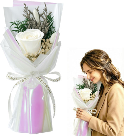Single Forever Roses Luxury Gift for Women/Men, Birthday Gifts for Women,Flowers Gifts for Girlfriend,Wife,Mom,Anniversary,Valentine's Day,Wedding,Graduation,Presents for Her,Red