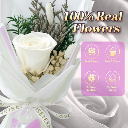 Single Forever Roses Luxury Gift for Women/Men, Birthday Gifts for Women,Flowers Gifts for Girlfriend,Wife,Mom,Anniversary,Valentine's Day,Wedding,Graduation,Presents for Her,Red