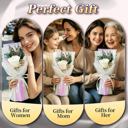 Single Forever Roses Luxury Gift for Women/Men, Birthday Gifts for Women,Flowers Gifts for Girlfriend,Wife,Mom,Anniversary,Valentine's Day,Wedding,Graduation,Presents for Her,Red