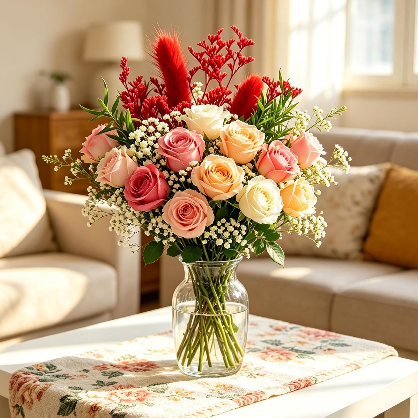 Single Forever Roses Luxury Gift for Women/Men, Birthday Gifts for Women,Flowers Gifts for Girlfriend,Wife,Mom,Anniversary,Valentine's Day,Wedding,Graduation,Presents for Her,Red