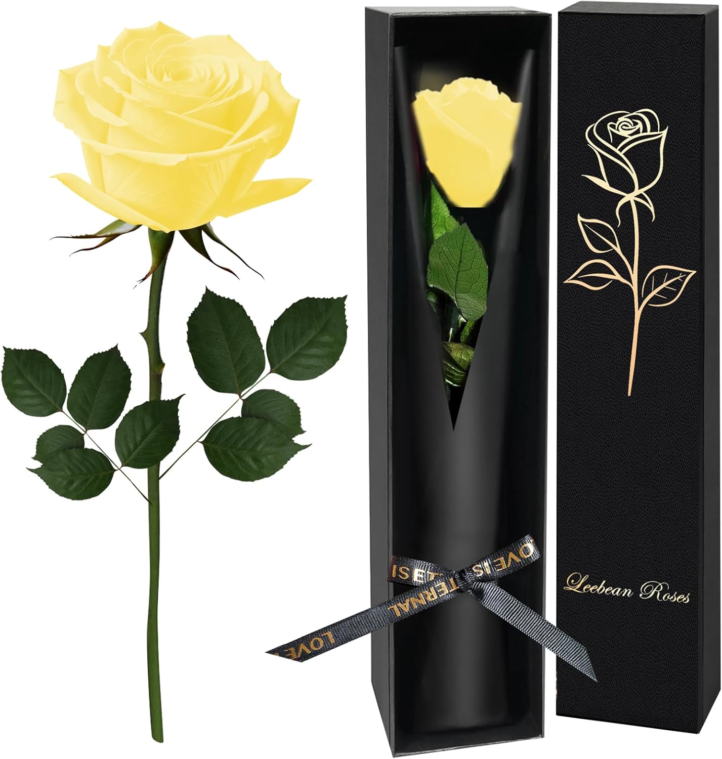 Single Forever Roses Luxury Gift for Women/Men, Birthday Gifts for Women,Flowers Gifts for Girlfriend,Wife,Mom,Anniversary,Valentine's Day,Wedding,Graduation,Presents for Her,Red
