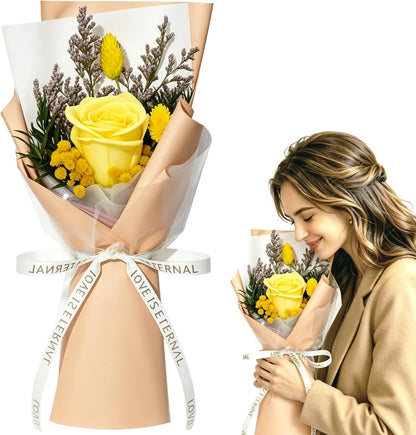Single Forever Roses Luxury Gift for Women/Men, Birthday Gifts for Women,Flowers Gifts for Girlfriend,Wife,Mom,Anniversary,Valentine's Day,Wedding,Graduation,Presents for Her,Red