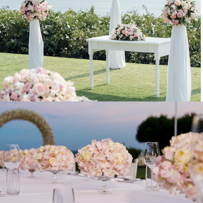 Cherry Blossom Garland Artificial Cherry Flower Vines 2 Pack Hanging Silk Flowers Garland for Home Wedding Garden Party Arch Office Decor (Pink)