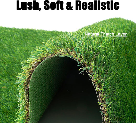 Dog Grass Pad 47x31 Inch, Reusable Pee Pad for Dogs & Puppies Potty Training, 1.35 Inch Thick Artificial Grass Mat with Drainage Holes, Indoor Outdoor Balcony