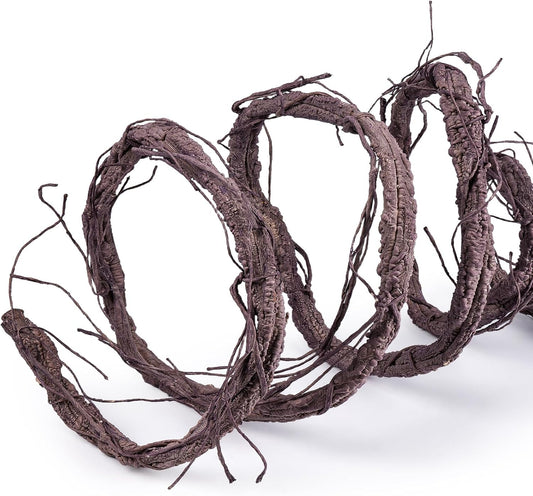 118 inch Bendable Artificial Green Tree Twigs Branches, Middle Size Wall Hanging Artificial Tree Branches, Fake Tree Twig Grape Vines for Fake Tree, Home Living and Outdoor Garde
